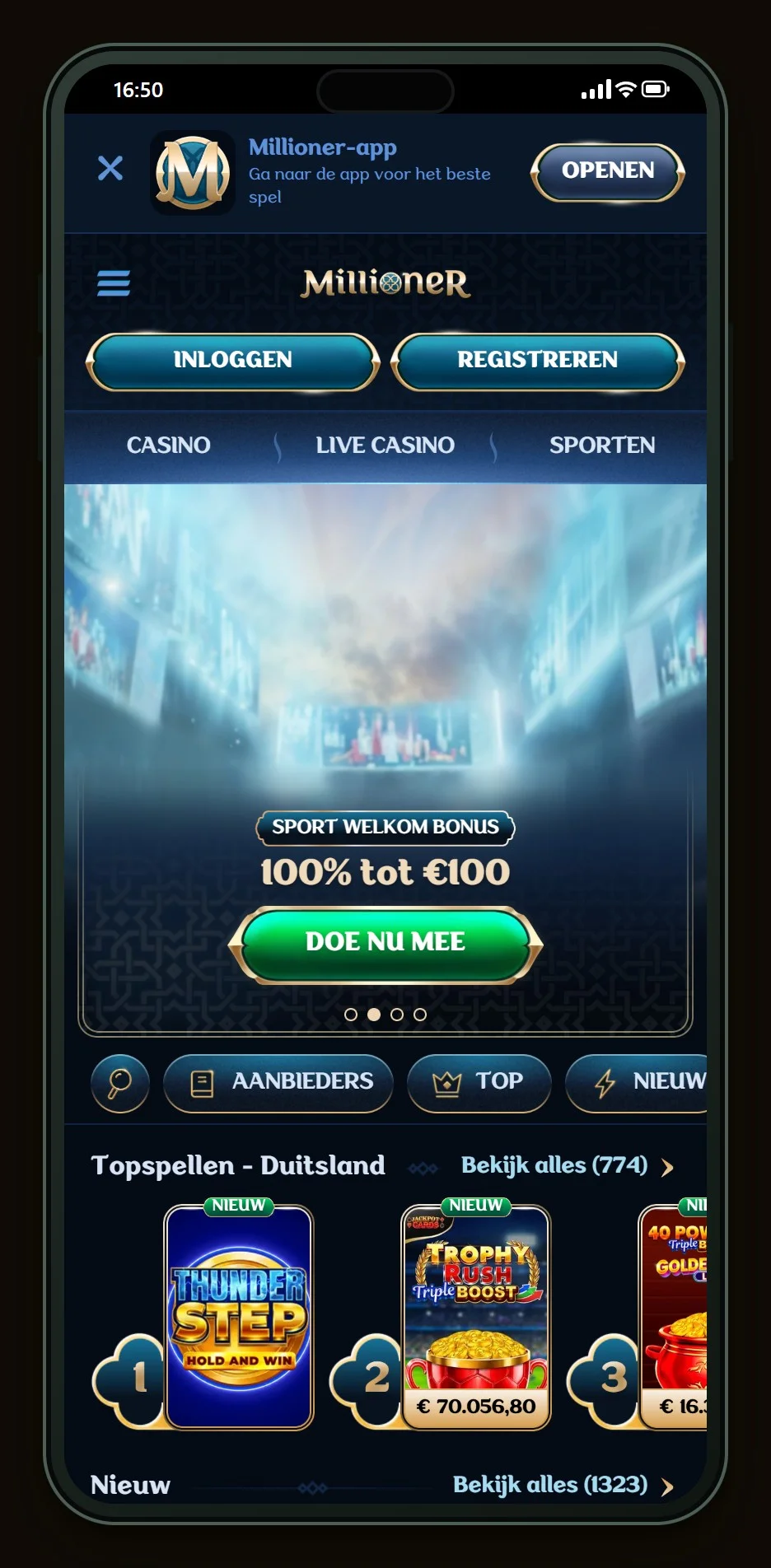 online casino jeton: de homepage van casino Millioner