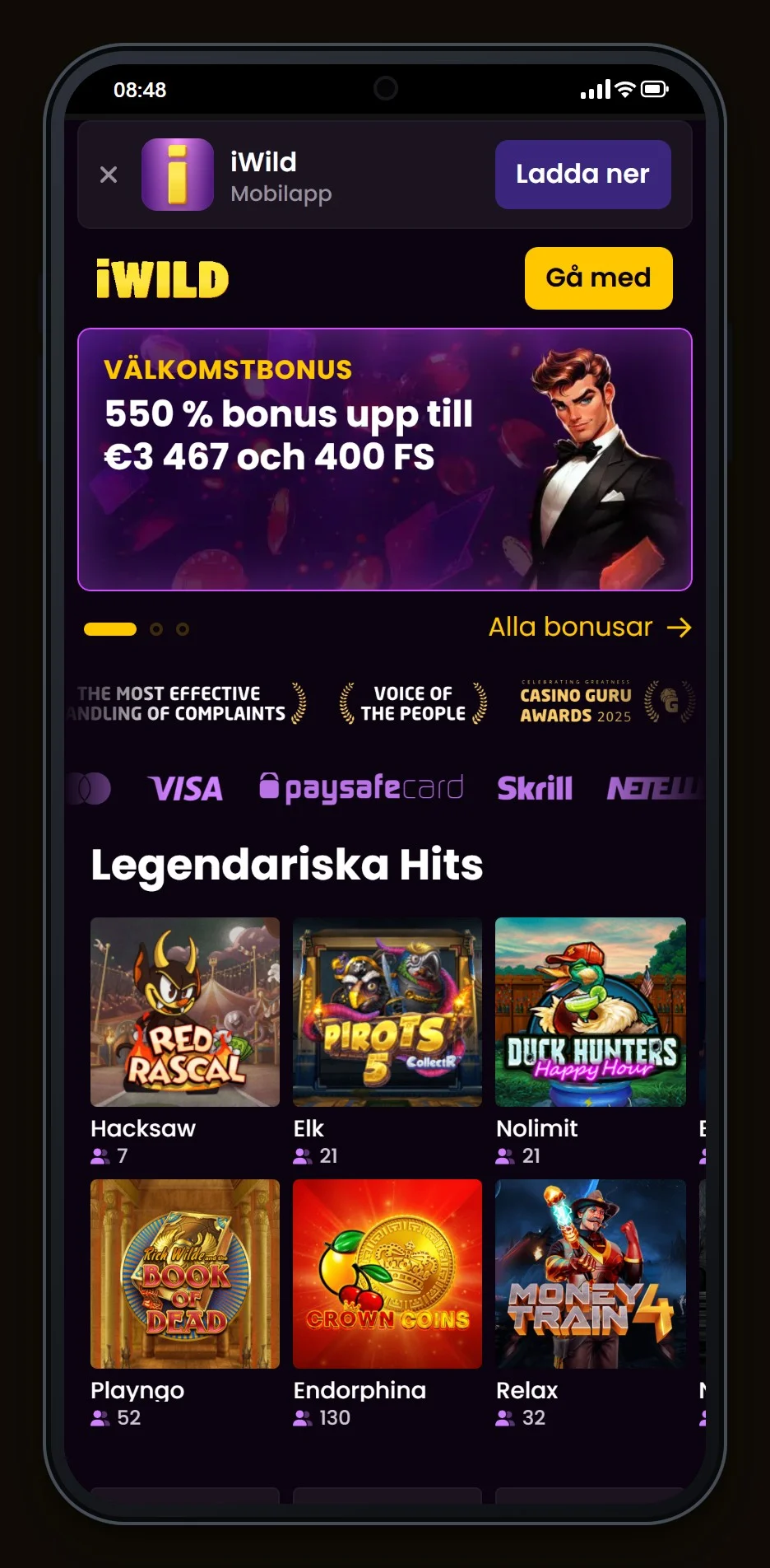 jeton cash casino: startsidan på casinot iWild Casino