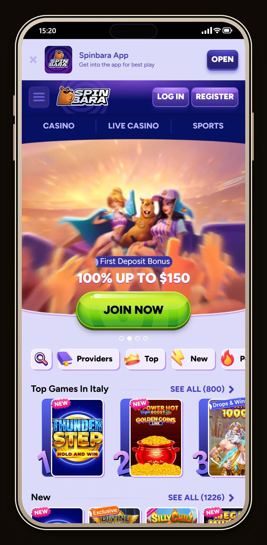 best online casino that accepts jeton: Spinbara